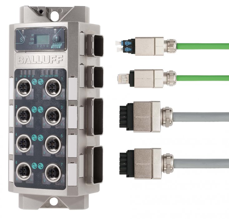 PROFINET push-pull IO-Link master modules: data transmission via fiber-optic or copper cables